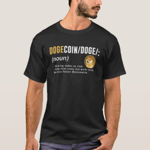 Camiseta Dogecoin Definition DOGE Token Crypto Meme Coin