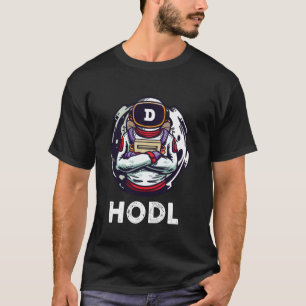 Camiseta Dogecoin Doge Hodl À Lua Engraçada Dogecoin Astr