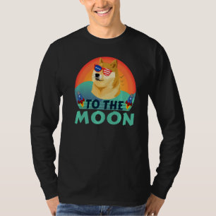 Camiseta Dogecoin Doge Hodl Para A Lua Crypto Meme Dogecoi