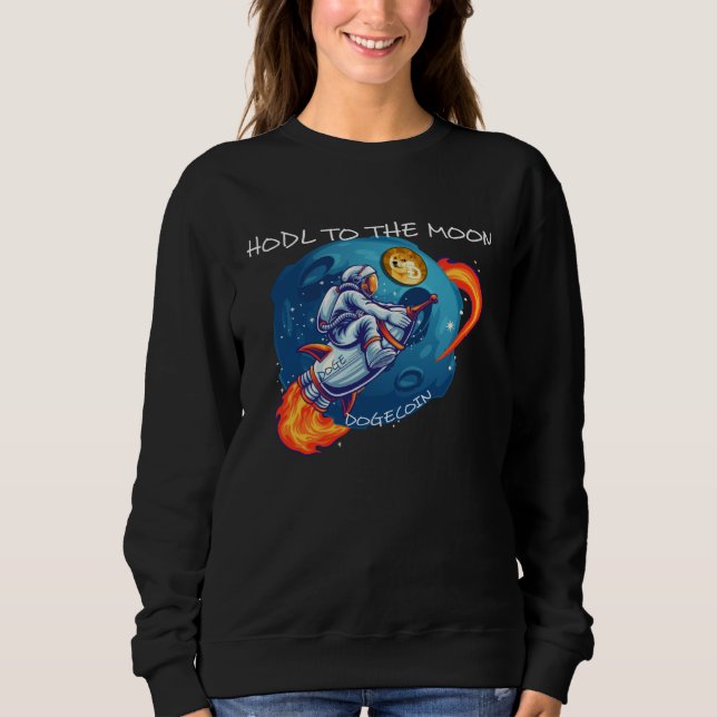 Camiseta Dogecoin HODL To The Moon Crypto Rocket Cryptocurr (Frente)