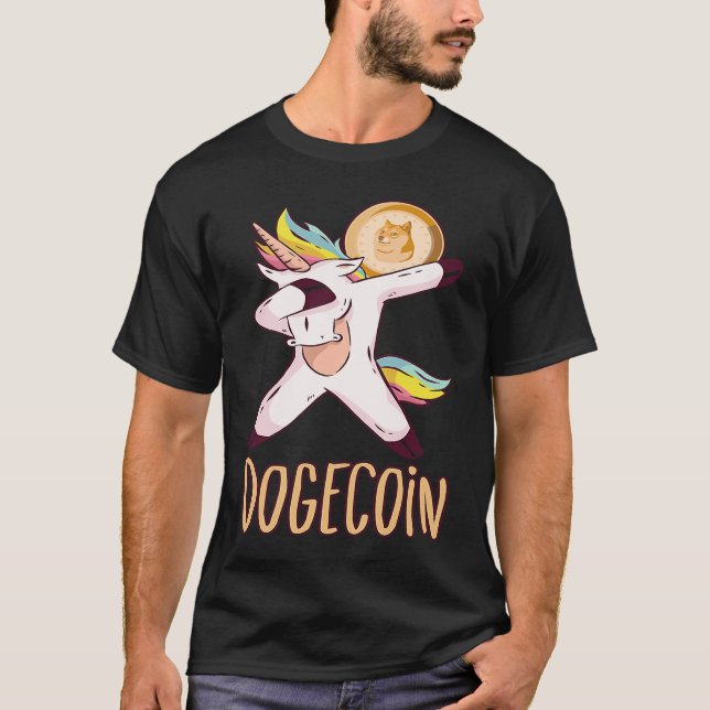 Camiseta Dogecoin Moon Dab Cryptocurrency Bitcurrency Dogec (Frente)