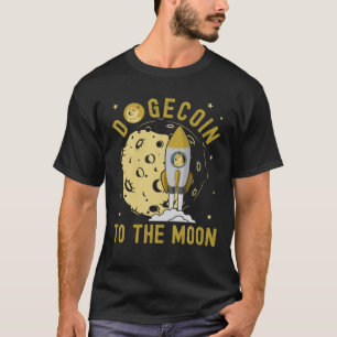 Camiseta Dogecoin Para A Lua, Cães Crianças De Foguete