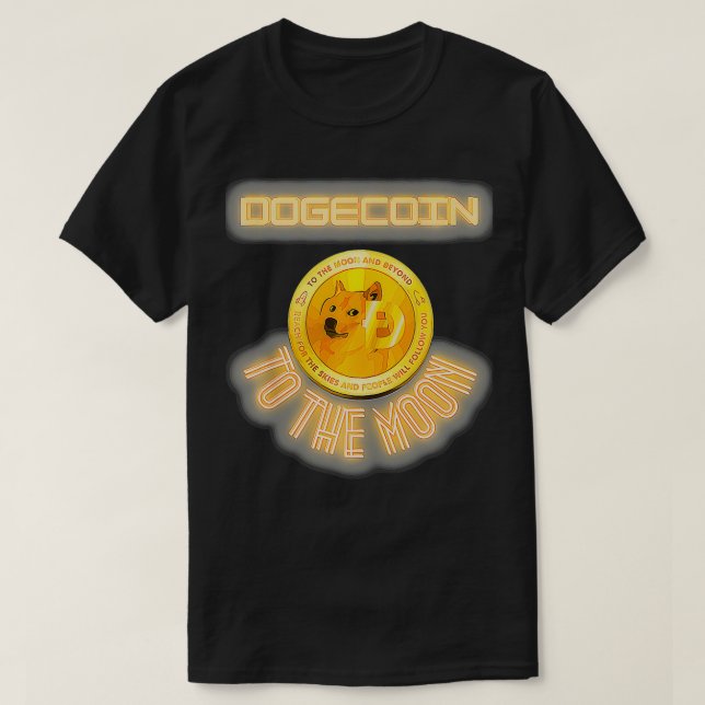 Camiseta Dogecoin To Moon Funny Doge (Frente do Design)