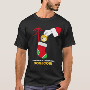 Camiseta Dogecoin Token Meias De Natal Tudo O Que Quero É C