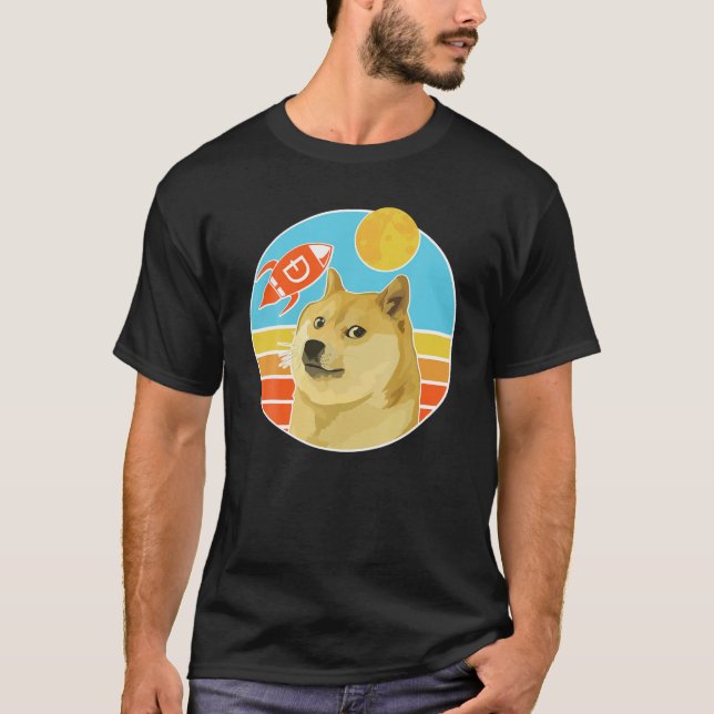 Camiseta Dogecoin Vintage Crypto Cog (Frente)