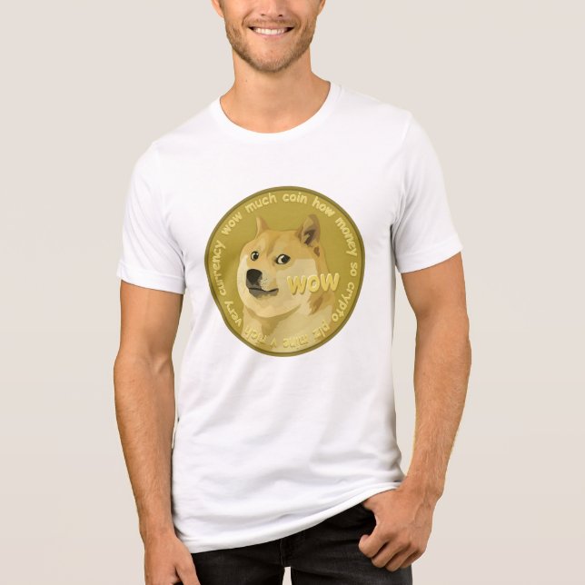 Camiseta Dogecoin Wow Doge Moedas Muito Cripto Moeda (Frente)