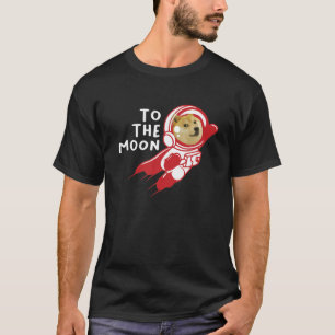 Camiseta Dogecoina À Lua, Cão De Cão, Moedas Cripto