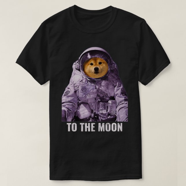 Camiseta Dogecoína Ao Prêmio De Dogecoina Legal Da Lua (Frente do Design)