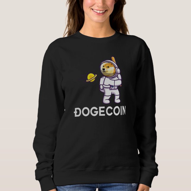 Camiseta Dogecoina - Cães Para O Memória Cripto Da Lua (Frente)