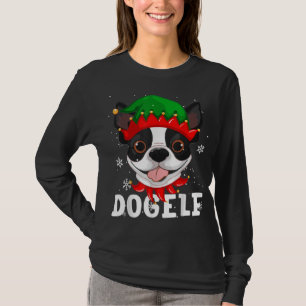 Camiseta Dogelf Boston Terrier Dog Engraçado Cantinho de Na