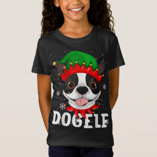 Camiseta Dogelf Boston Terrier Dog Engraçado Cantinho de Na