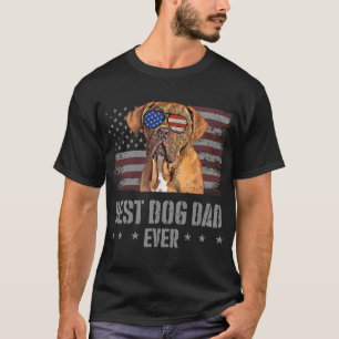 Camiseta Doges de Bordeaux Best Dog Pai Alguma Vez Retro US
