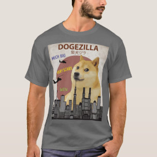 Camiseta Dogezilla Cachorro Engraçado Meme Shiba Inu Gigant