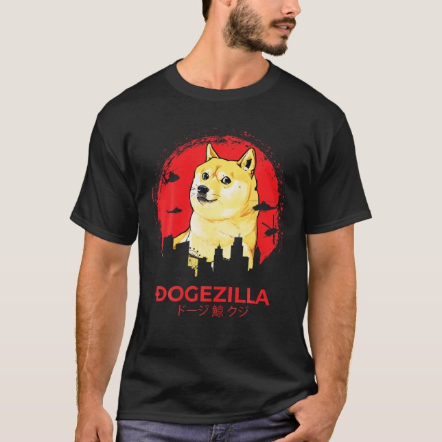 Camiseta Dogezilla Dogue Coin Crypto Hodon Dogecoin Legal (Frente)