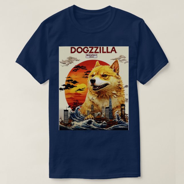 Camiseta Dogezilla Funny Dogue Meme Giant Shiba Inu Funny D (Frente do Design)