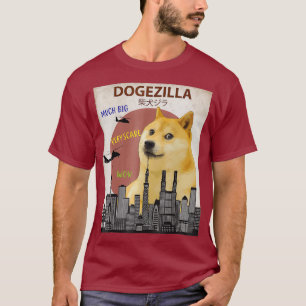 Camiseta    DogezillaEngraçado CÃO MEME Shiba Inu Camiset