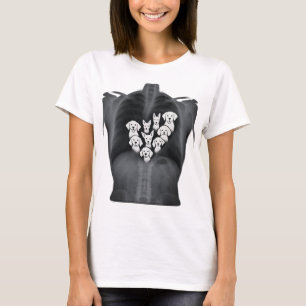 Camiseta Doggie Heart X-Ray - Design do Cachorro Engraçado