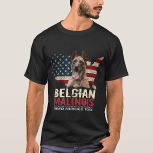 Camiseta Doggie USA Dog Owner USA Lover Belga Malinois Fu