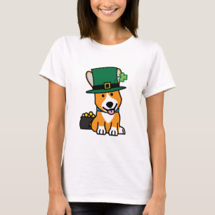 Camiseta Doggy do filhote de cachorro do cão do Leprechaun