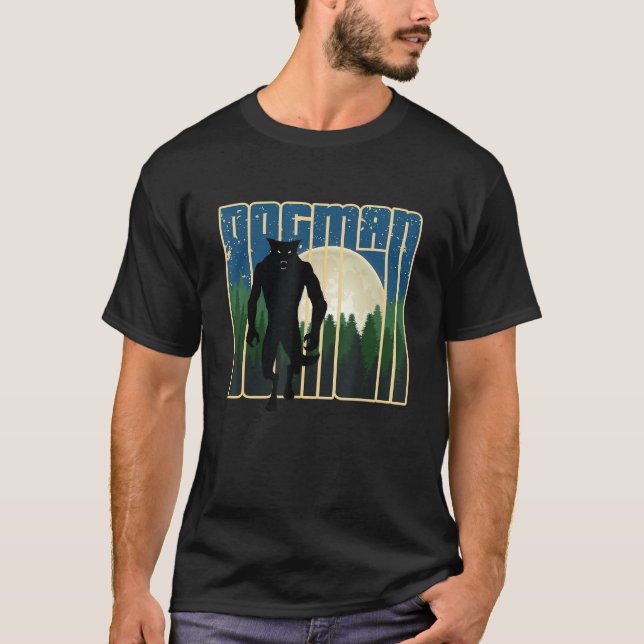 Camiseta Dogman - Michigan Cryptid Retro Werewolf (Frente)