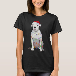Camiseta Dogo Argentino No Natal Luz Xmas No Cachorro