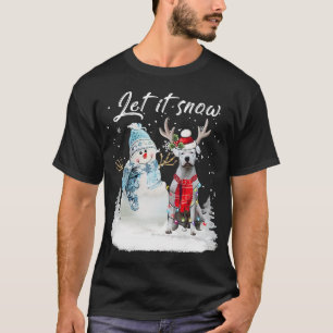 Camiseta Dogo Argentino Papai Noel Cachorro Natal Boneco de