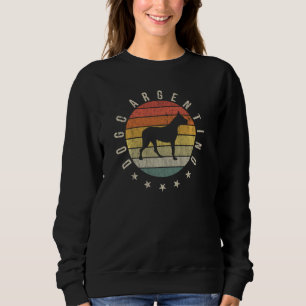 Camiseta Dogo Argentino Paw Vintage Pai Mãe Mulheres Pet