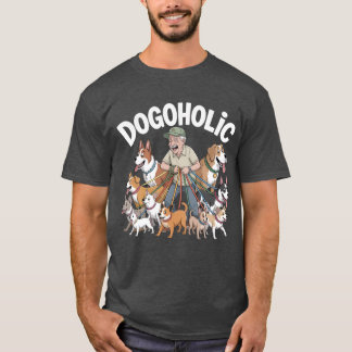 Camiseta Dogoholic - Um cavalheiro mais velho e todos os se