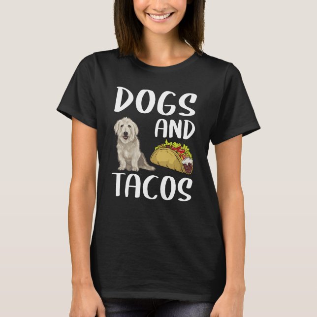 Camiseta Dogs And Tacos Glen of Imaal Terrier Mexican Food (Frente)