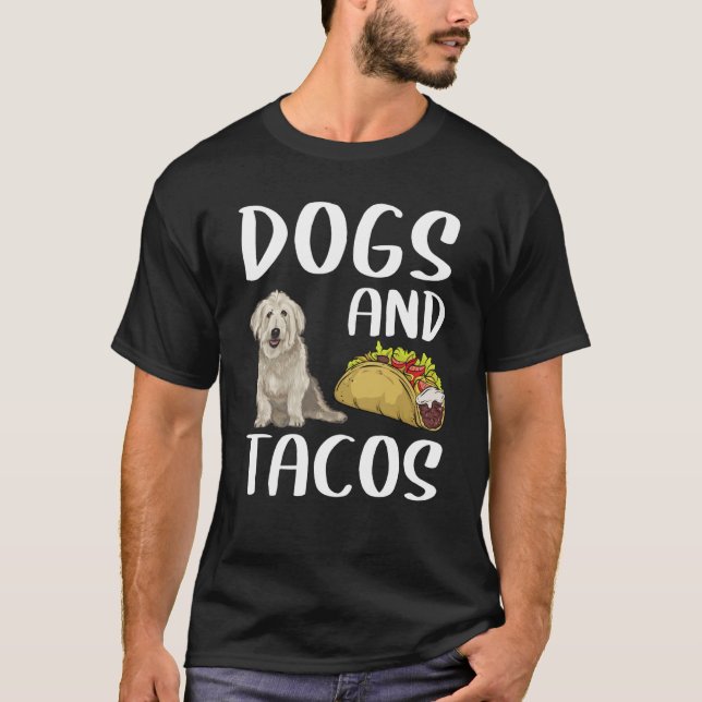 Camiseta Dogs And Tacos Glen of Imaal Terrier Mexican Food (Frente)