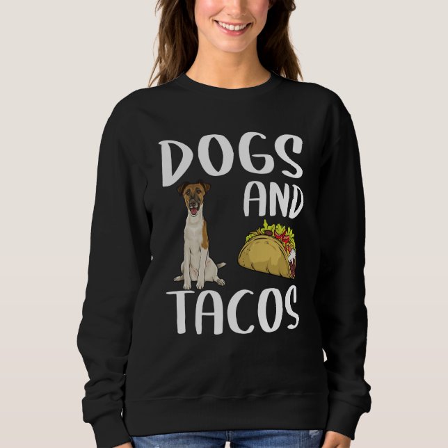 Camiseta Dogs And Tacos Smooth Fox Terrier Mexican Food (Frente)