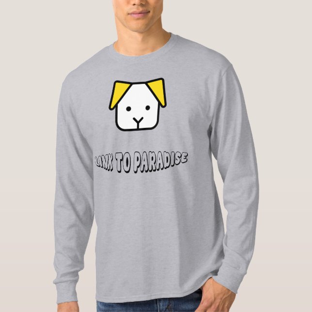 Camiseta Dogs Are a Link to Paradise – Cute Loyal Dog Face  (Frente)