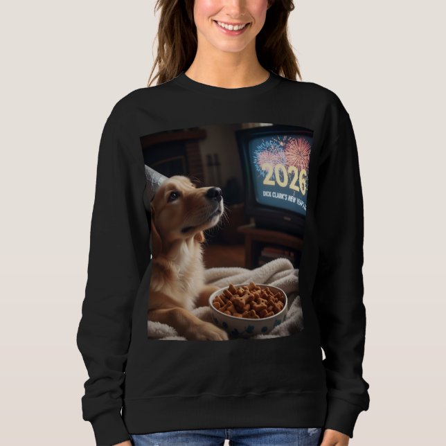 Camiseta Dogs like new years too Woman's Sweat Shirt (Frente)