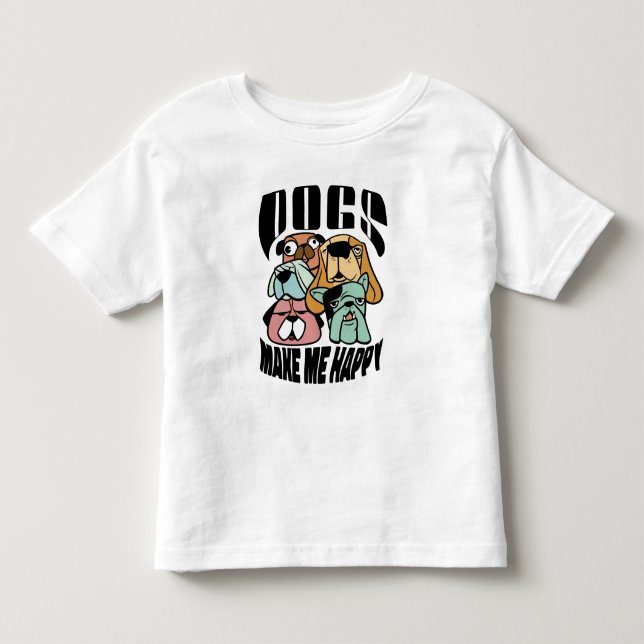 Camiseta Dogs Make Me Happy (Frente)