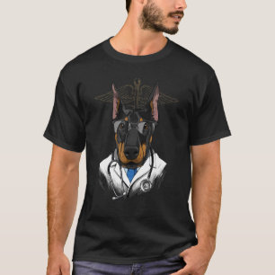 Camiseta Dogtor Doberman Pinscher Vet Doutor Cirurgião Físi