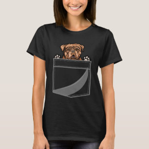 Camiseta Dogue De Bordeaux Em Um Bolso