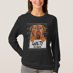 Camiseta Dogues De Bordeaux Mugshot Guilty Dog