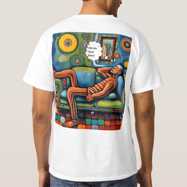 Camiseta Dói-me a Cabeça (Verso)