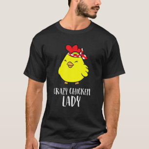 Camiseta Doida de Galinha Senhora Engraçada Galinha