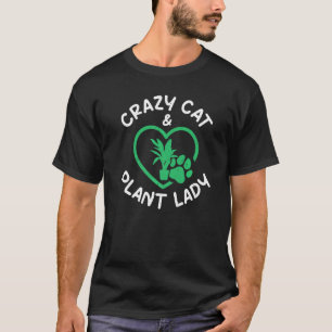 Camiseta Doida por Gatos e Senhorita das Plantas Jardineira