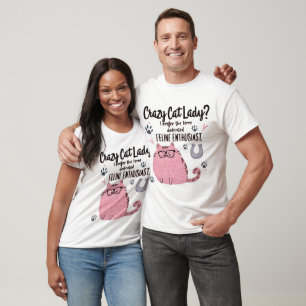 Camiseta Doida por Gatos? Presente Engraçado para Amantes d