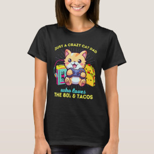 Camiseta Doida por Gatos Que Ama Gatos de Jogos Tacos & Os 