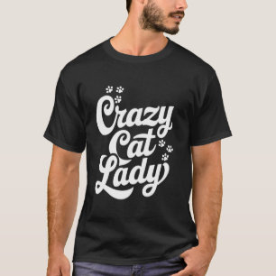 Camiseta Doida por Gatos Senhora Divertida Amante de Gatos