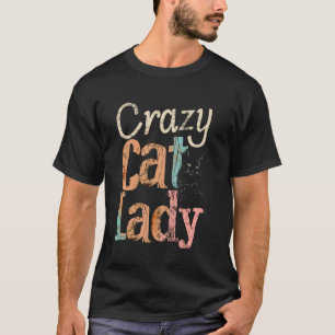 Camiseta Doida por Gatos Senhora Divertida Garotas Mulheres