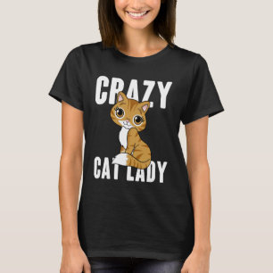 Camiseta Doida por Gatos Senhora Gatos Engraçados Gatinho F