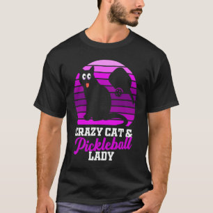 Camiseta Doida por pickleball gata senhora esportes de remo
