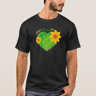 Camiseta Doida Senhora do Cacto Planta do Deserto Suculent