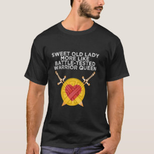 Camiseta Doida Senhora Simpática Mais Como Guerreira Testad