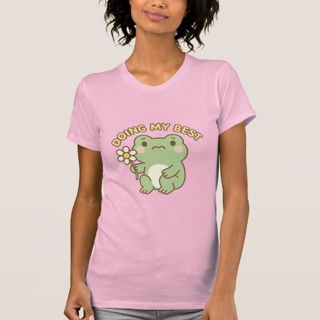 Camiseta “Doing My Best” Frog Sticker/Tee (Frente)