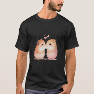 Camiseta Dois Amantes Hamsters Em Dia de os namorados Cardí